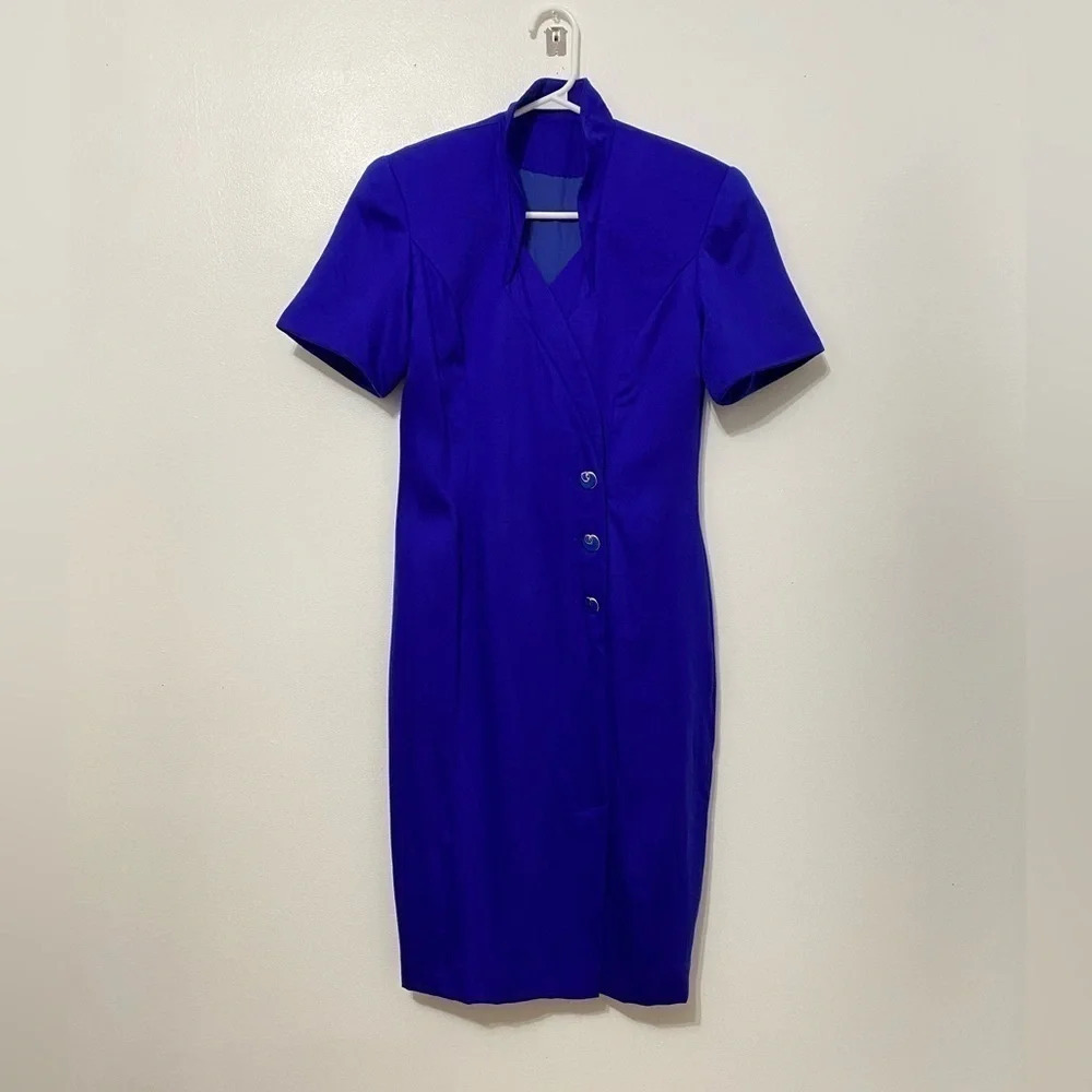 Vintage - Jewel Tone Royal Blue Dress